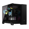 Корпус без блока питания/ Case Corsair iCUE LINK 2500X RGB, Midi-Tower, TG, 2x120mm RGB, 2xUSB-A 3.2, 1xUSB 3.2 Type-C, mATX, mITX Black Corsair