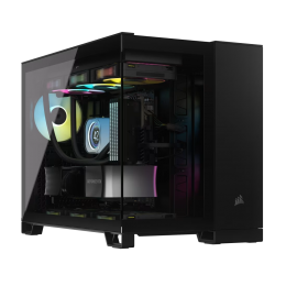 Корпус без блока питания/ Case Corsair iCUE LINK 2500X RGB, Midi-Tower, TG, 2x120mm RGB, 2xUSB-A 3.2, 1xUSB 3.2 Type-C, mATX, mITX Black