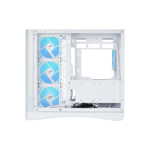 Корпус ПК без блока питания/ Case SAMA V62S White, Midi-Tower, TG, 4x120mm ARGB, 2xUSB 3.0 + 1xUSB 3.2 Type-C, ATX, mATX, mITX White SAMA