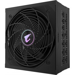 Блоки питания/ Power Supply Gigabyte AORUS ELITE P850W, 850W 80+ Platinum (ATX, 3.0, PCIe 5.0, Full modular, 1x24(20+4)pin, 1x12VHPWR, 2x4+4-pin CPU, 4xMolex, 6x6+2-pin PCIe, 8xSATA3, Active, 120x120mm, 150x140x86mm, APFC, black)