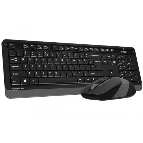 Клавиатура и мышь A4Tech Fstyler FG1010: Беспроводной мультимедийный комплект в черно-сером цвете