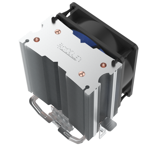 Кулер для процессора/ CPU Cooler PCCooler S93 V2 (100W, 3-pin, 125mm, Al/Cu, 2x6mm, 1x92mm, 48CFM, 22dBA, 2200RPM, S: 1700/1200/115X, AM5/AM4, silver, black) PcCooler