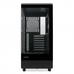 Корпус без блока питания/ Case HSPD F510, Panoramic Mid Tower, Black, TG, 0.5 SPCC, no fans ATX, mATX, mITX 180/280/160mm 1x2.5", 1x3.5", 7xPCI 1xUSB-A 3.0, 1xUSB-A 1.0 356x218x467mm