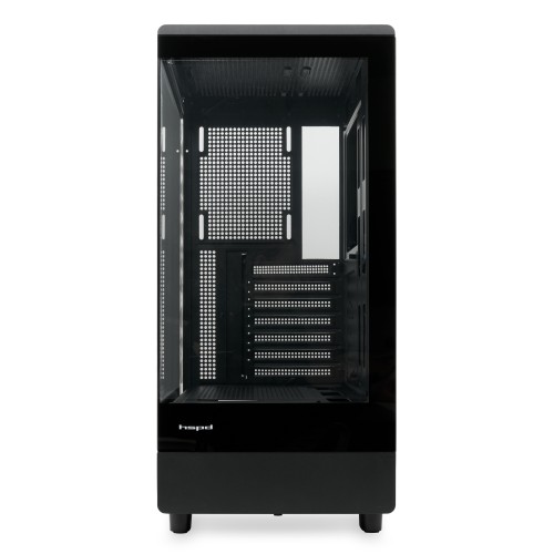 Корпус без блока питания/ Case HSPD F510, Panoramic Mid Tower, Black, TG, 0.5 SPCC, no fans ATX, mATX, mITX 180/280/160mm 1x2.5", 1x3.5", 7xPCI 1xUSB-A 3.0, 1xUSB-A 1.0 356x218x467mm HSPD