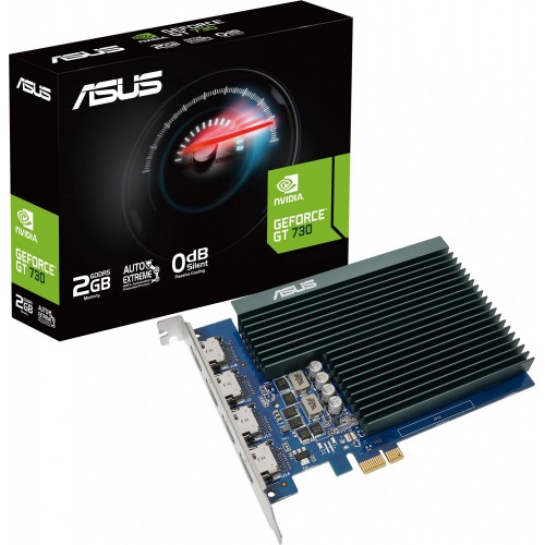 Видеокарта Asus GeForce GT 730 2Gb GDDR5 PCI-E 2.0 - 4 HDMI, идеальное решение для мультимедиа и игр