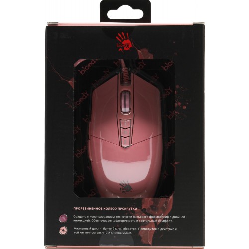 Мышь A4Tech Bloody P91s Розовая - Оптическая 8000dpi, USB, 8 кнопок (P91S PINK ACTIVATED)