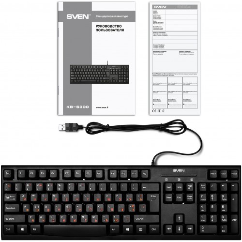 Клавиатура SVEN KB-S300 чёрная (104кл.) Sven