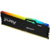 Память оперативная/ Kingston 16GB 5200MT/s DDR5 CL40 DIMM FURY Beast RGB XMP Kingston
