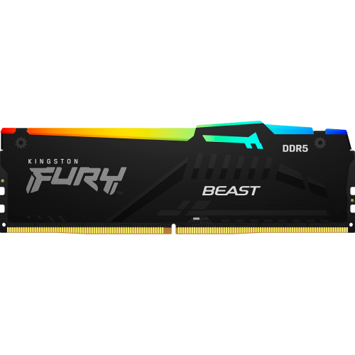Купить оперативную память Kingston 8GB DDR5 5600MT/s CL40 с RGB подсветкой - FURY Beast XMP