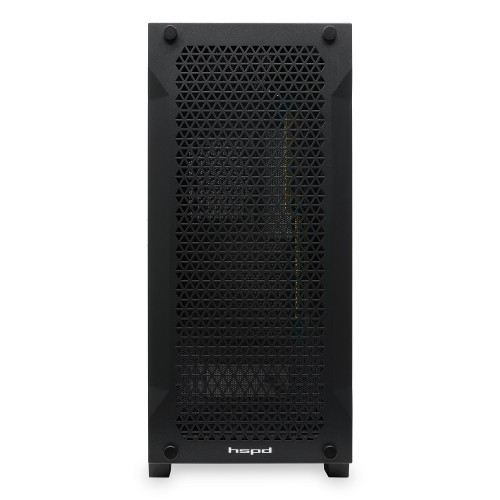 Корпус без блока питания/ Case HSPD M541, Mesh Mid Tower, Black, TG, 0.7 SPCC, no fans, ATX, mATX, mITX, 170/405/210mm, 2x2.5", 2x3.5", 7xPCI, 1xUSB-A 3.0, 2xUSB-A 2.0, 465x220x485mm HSPD