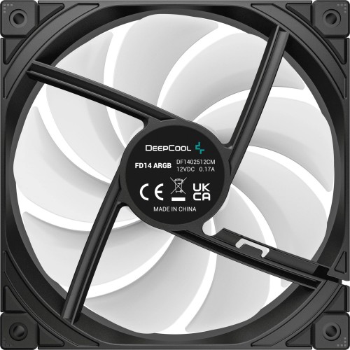Вентилятор Deepcool FD14 ARGB 140x140x25 мм черный - тихий 4-pin с уровнем шума 25.6 дБ