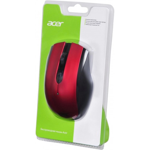 Мышь Acer OMR032 черный/красный оптическая 1600dpi беспров. USB 4but (ZL.MCEEE.009)