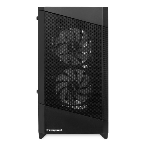 Корпус без блока питания/ Case HSPD M330, Mesh Mini-tower, Black, TG, 0.6 SPCC, 3x120mm ARGB (M11-120) mATX, mITX 175/330/160mm 2x2.5", 2x3.5", 4xPCI 1xUSB-A 3.0, 2xUSB-A1.0 365x216x405mm
