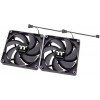 Вентилятор Thermaltake CT120 120мм 4-pin черный (2шт) - низкий уровень шума 25.8дБ | CL-F147-PL12BL-A