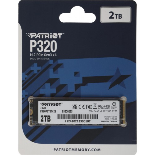 Твердотельный накопитель Patriot P320 2TB M.2 2280 PCIe 3.0 x4 - Высокоскоростное хранилище для вашего ПК