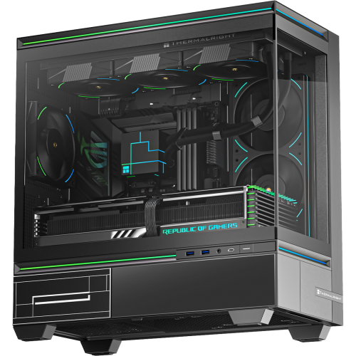 Корпус без блока питания/ Case Thermalright M10, Mini-Tower, TG, ARGB, no fans, 2xUSB-A 3.0, 1xUSB Type-C, mATX, mITX Black