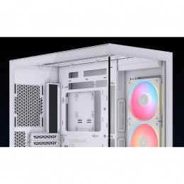 Корпус без блока питания/ Case Corsair 3500X LX-R RGB iCUE LINK, Midi-Tower, TG, 3x120mm ARGB, 2xUSB-A 3.2, 1xUSB 3.2 Type-C, E-ATX, ATX, mATX, mITX White