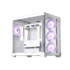 Корпус без блока питания/ Case PCCooler C3T700 ARGB WH, Midi-Tower, TG, 4x120mm ARGB, 1xUSB-A 3.0 + 1xUSB-A 2.0 + 1xUSB-C, ATX, mATX, mITX White PcCooler