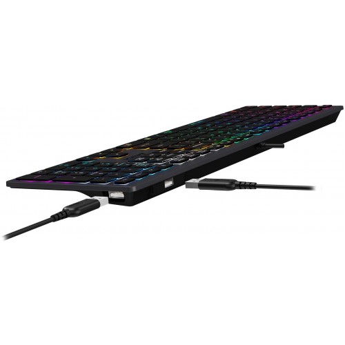 Клавиатура A4Tech FX60H USB Slim с LED подсветкой, серый цвет, 1.5м кабель - идеальный выбор для комфортной работы