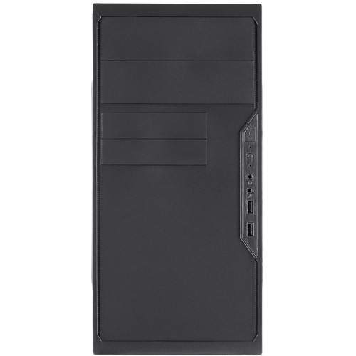 Корпус с блоком питания 450Вт./ Case Foxline FL-733, mATX, 2x5.25EXT, 2x3.5EXT, 5x3.5INT, 2xUSB2.0, HDA, w/o FAN, w/450W ATX PSU, w/1.2m EU pwr cord Foxline