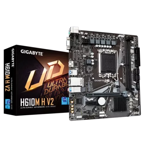 Материнская плата GIGABYTE INTEL H610 s1700 - 2xDDR5, HDMI 2.1, PCIe 4.0, mATX, идеальный выбор для вашего ПК