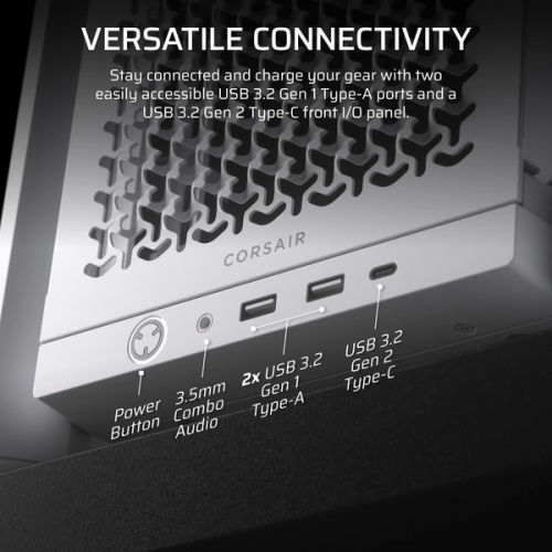Корпус Corsair Frame 4000D White без блока питания - Midi-Tower с TG, USB 3.2 и поддержкой E-ATX, ATX, mATX, mITX