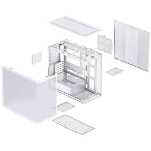 Корпус JONSBO D300 Mini-Tower без блока питания – стильный белый кейс для mATX и mITX с USB-A 3.2 и USB-C 3.2