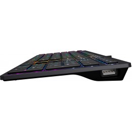 Клавиатура A4Tech FX60H серый USB slim LED (FX60H GREY/NEON) кабель 1.5м