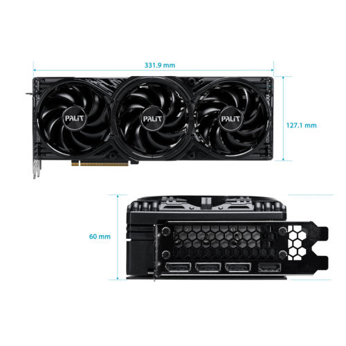 Видеокарта Palit RTX 5080 16GB GAMINGPRO OC - Высокая производительность для геймеров