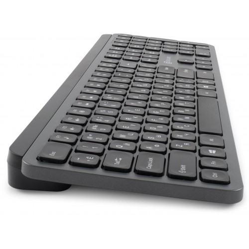 Клавиатура Оклик K859W USB Беспроводная Slim Multimedia - Серый/Черный цвет, Идеальный Выбор для Удобства работы
