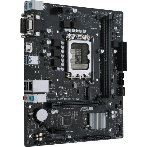 Купить материнскую плату Asus PRIME H610M-R D4-SI для Intel 1700, 2xDDR4, mATX, 8ch звук, HDMI, DVI