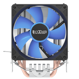 Кулер для процессора/ CPU Cooler PCCooler S93 V2 (100W, 3-pin, 125mm, Al/Cu, 2x6mm, 1x92mm, 48CFM, 22dBA, 2200RPM, S: 1700/1200/115X, AM5/AM4, silver, black)