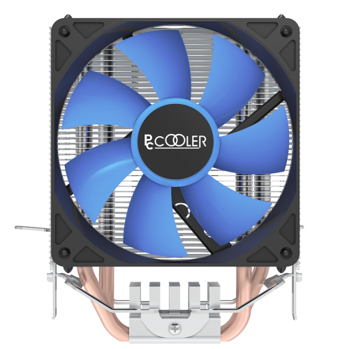 Кулер для процессора/ CPU Cooler PCCooler S93 V2 (100W, 3-pin, 125mm, Al/Cu, 2x6mm, 1x92mm, 48CFM, 22dBA, 2200RPM, S: 1700/1200/115X, AM5/AM4, silver, black) PcCooler