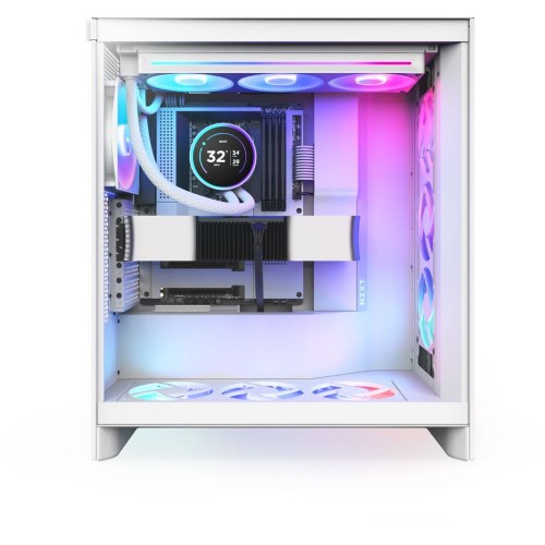 Система жидкостного охлаждения для ПК/ Water Cooling System NZXT Kraken Elite 360 RGB (270W, 360mm, LED temp., White, RGB/ Fans: 1xF360 RGB Core Fan, 75.12CFM, 30dBA, 2400RPM/ Pump height 65mm, 2800RPM, Rad thickness 27mm/ S: 1851, 1700, 1200, 115X, AM5, 