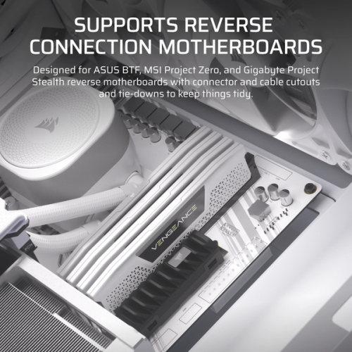 Корпус Corsair Frame 4000D White без блока питания - Midi-Tower с TG, USB 3.2 и поддержкой E-ATX, ATX, mATX, mITX