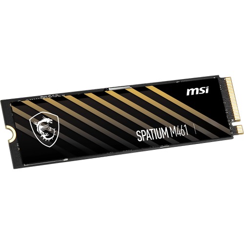 MSI SSD SPATIUM M461, 1000GB, M.2(22x80mm), NVMe, PCIe 4.0 x4, 3D TLC, R/W 5000/3200, IOPs 630 000/750 000, TBW 250, DWPD 0.14 (5 лет) MSI