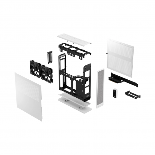 Корпус ПК Fractal Design Ridge White - mITX, 2x140mm, USB 3.2 и SFX PSU Support
