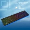 Клавиатура Оклик 550ML черная USB Slim с мультимедиа и LED подсветкой - 1.5м кабель (1061617)