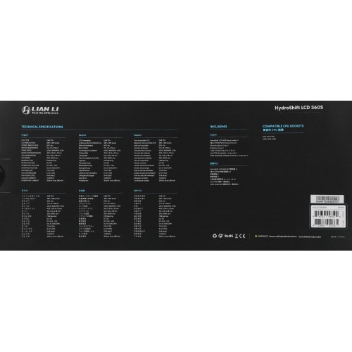Система водяного охлаждения Lian-Li HydroShift LCD 360S Soc-AM5/AM4/1700/1851 белый 4-pin 29.8dB Al+Cu LCD 330W Ret (G89.GHSLCD36SW.R0) [G89.GHSLCD36SW.R0]