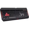 Клавиатура A4Tech Q100 USB для геймеров с LED подсветкой и кабелем 1.8м - Черная