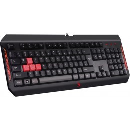 Клавиатура A4Tech Q100 черный USB for gamer LED (Q100 USB) кабель 1.8м