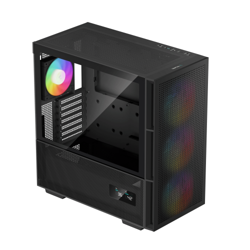 Корпус ПК без блока питания/ Case Deepcool CH560 DIGITAL, Midi-Tower, TG, 3x140mm ARGB, 1x120mm ARGB, 1xUSB-A 3.0, 1xUSB 3.2 Type-C, E-ATX, ATX, mATX, mITX Black Deepcool