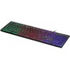 Клавиатура Оклик 550ML черная USB Slim с мультимедиа и LED подсветкой - 1.5м кабель (1061617)