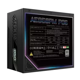 Блоки питания/ Power Supply Gigabyte AORUS ELITE P850W, 850W 80+ Platinum (ATX, 3.0, PCIe 5.0, Full modular, 1x24(20+4)pin, 1x12VHPWR, 2x4+4-pin CPU, 4xMolex, 6x6+2-pin PCIe, 8xSATA3, Active, 120x120mm, 150x140x86mm, APFC, black)