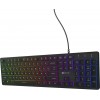 Клавиатура Оклик 550ML черная USB Slim с мультимедиа и LED подсветкой - 1.5м кабель (1061617)