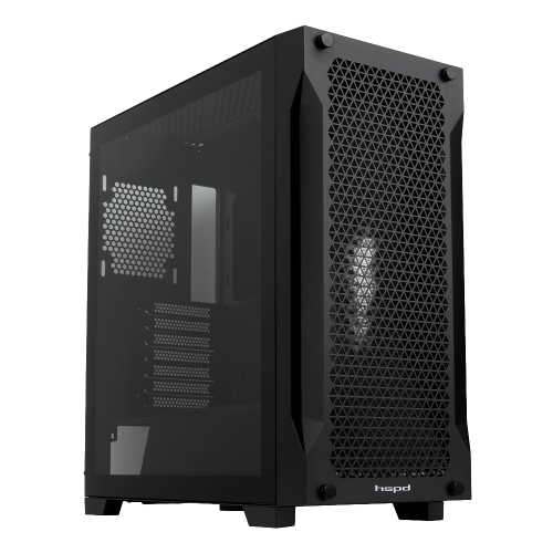 Корпус без блока питания/ Case HSPD M541, Mesh Mid Tower, Black, TG, 0.7 SPCC, no fans, ATX, mATX, mITX, 170/405/210mm, 2x2.5", 2x3.5", 7xPCI, 1xUSB-A 3.0, 2xUSB-A 2.0, 465x220x485mm HSPD