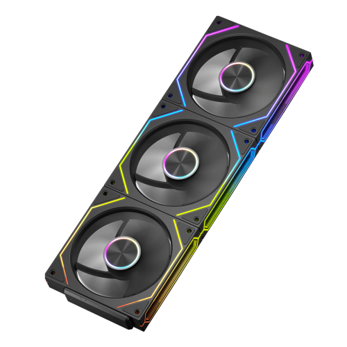 Кулер для корпуса/ Case Cooler PCCooler F3 X120R ARGB BK Reverse (120x120x25mm, 4-pin PWM, ARGB, 54CFM, 28.4dBA, 1800RPM, Black) PcCooler