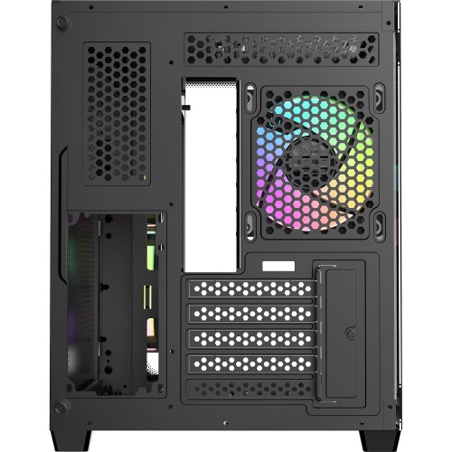 Корпус ПК Ocypus Iota C50 Curve BK ARGB - Mini-Tower с 3x120mm ARGB, USB-A 3.0 и USB-C для mATX и mITX