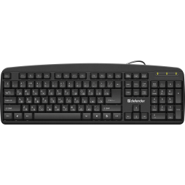Defender Проводная клавиатура Office HB-910 RU,черный,полноразмерная
