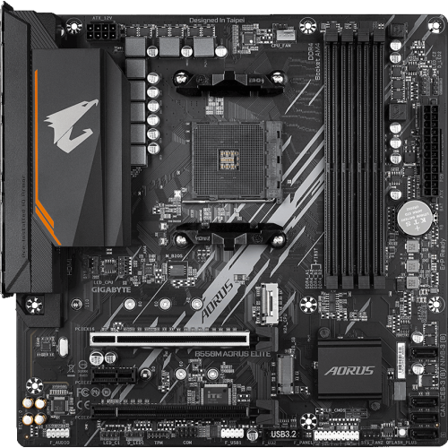 Материнская плата GIGABYTE AMD B550 sAM4: 4xDDR4 до 128GB, HDMI 2.1, PCIe 4.0, mATX для мощных ПК